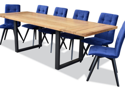 Klassischer Garnitur Esstisch Tisch Holz Esszimmer 6x Stuhl Set Stühle 7 tlg.Set