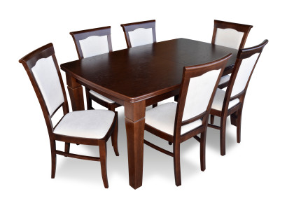 Designer Tisch + 6 Stuhl Set Garnituren Komplett Wohnzimmer Esszimmer