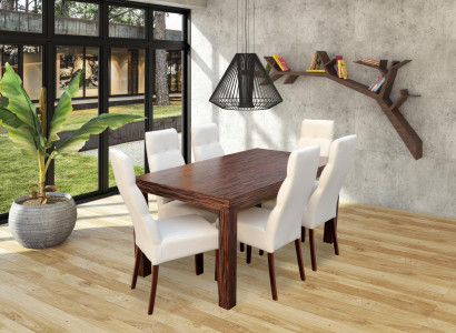 Klassischer Esstisch Tisch Holz Garnitur Esszimmer 6x Stuhl Set Stühle 7 tlg.Set