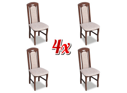 Esszimmer Garnitur Holz Lehn Leder Textil Neu Stuhl Gruppe 4x Stühle Set Wohn