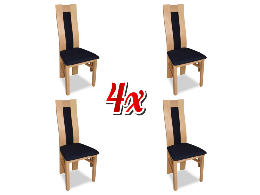 Garnitur Sitz Polster Holz 4x Stühle Wohnzimmer Neu Ess Zimmer Gruppe Set Stuhl