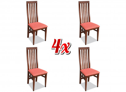 Lehnstuhl Polster Stühle Gastro Esszimmer Holz, Stoff Set 4xDesigner Stuhl Leder