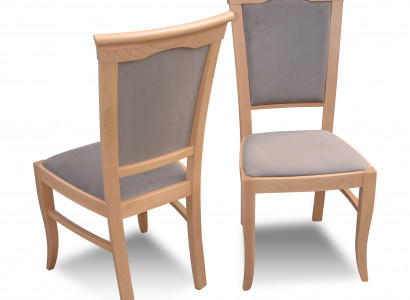 Luxus Design Polster Stuhl Stühle Sitz Lehn Büro Esszimmer Massiv Holz