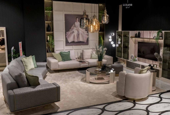 Sofagarnituren Wohnzimmer 4+1+1 Set Sofagarnitur Modernen Design Möbel