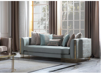 Turkis Couch Dreisitzer Couchen Möbel Sofa Elegante Villen Einrichtung