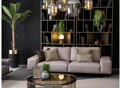 Dreisitzer Couchen Rosa Wohnzimmer Sofas Couch 256cm Big Sofa xxl stoff