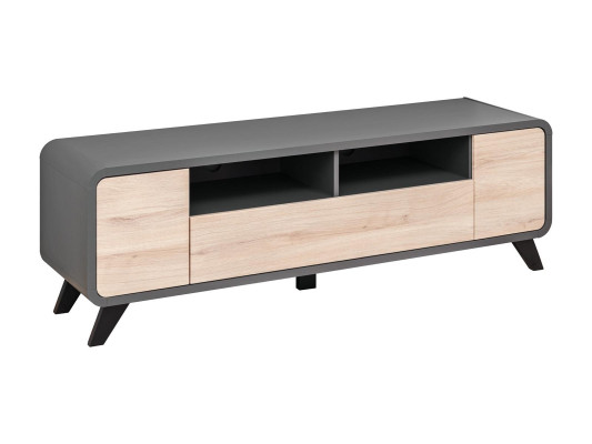 Wohnzimmer Set Wandregal TV-Ständer Holzmöbel 2x Vitrine Wohnwand Neu