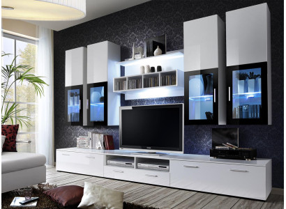 Wohnwand Einrichtung Wandschrank Design Holz Wandschrank Modern Garnitur