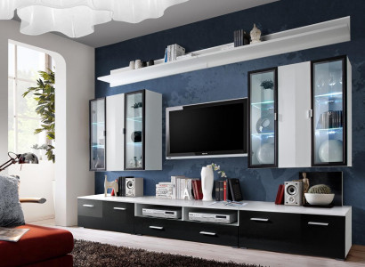 Wohnwand TV Ständer Luxus TV-Ständer Holz Modern Designer Wohnzimmer