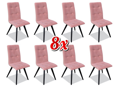 Stuhl 8x Esszimmer Polsterstuhl Fernseh Lounge Textil Sitz Sessel Set Neu Club