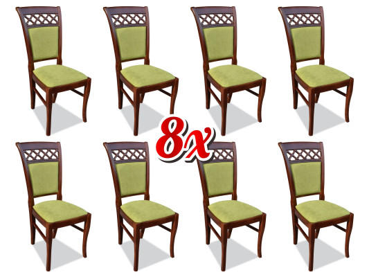 Stuhl 8x Esszimmer Polsterstuhl Lounge Textil Sitz Sessel Set Neu Club Fernseh