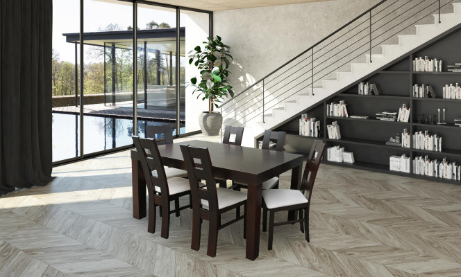 Klassische Esszimmer Möbel Essgarnitur Lehnstuhl Tisch Gruppe 7tlg.Set Klassisch