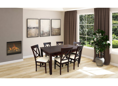 Design Esszimmer Garnitur Stuhl Set Essgarnituren Tische Holz Tisch