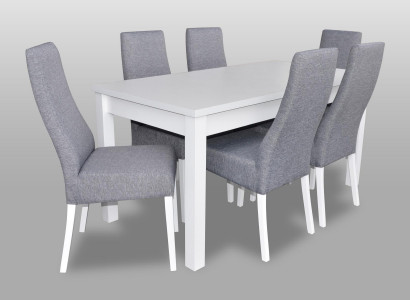 Komplett Set Esstisch 6x Stühle Esszimmer Ess Gruppe Holz Tisch Tische 7tlg Neu