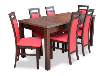 Komplett Set Esstisch Esszimmer 6x Stühle Set Ess Gruppe Holz Tisch Tische 7tlg