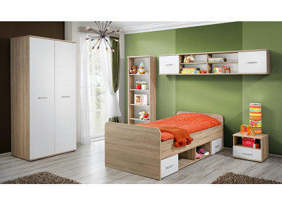 Komplett Kinderzimmer Set Nachttisch Designer Bett Modern Kleiderschrank Möbel