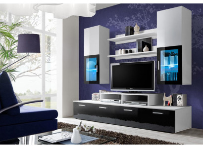 Wohnwand Komplett TV-Ständer Luxus Wandschrank Einrichtung Modern Designer