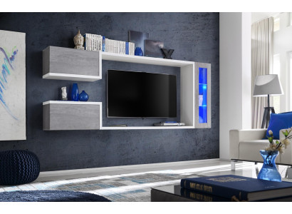 Wohnwand Garnitur Designer Möbel Wandschrank Modern Holz Regale Neu