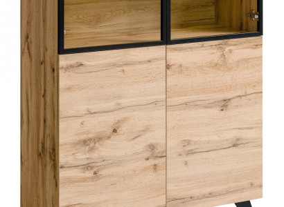 Vitrine Wohnzimmer Möbel Schrank Holz Einrichtung Luxus Modern Design