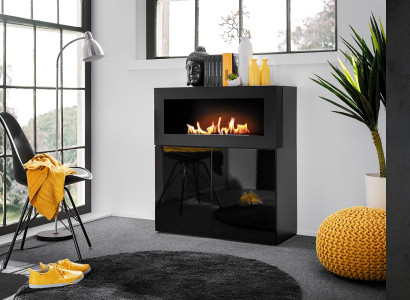 Kommode mit eingebautem Kamin Modern Designer Schrank Wohnzimmer