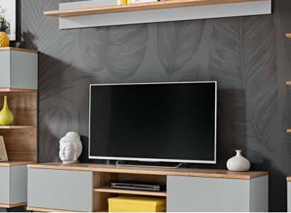 Wohnzimmer Luxus Garnitur TV-Ständer Modern Regal Möbel Holz Designer
