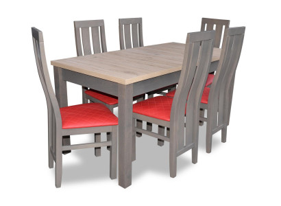 Komplett Set Esstisch 6x Stühle Esszimmer Set Ess Gruppe Tisch Tische 7tlg Neu