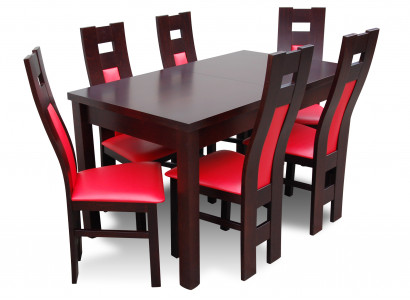 Esstisch Tisch + 6 Stühle Gruppe Esszimmer Wohnzimmer Garnitur