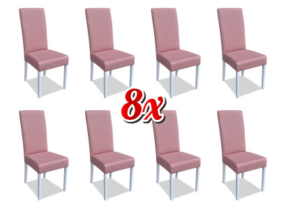 Esszimmer Stühle Leder Gruppe Garnitur Holz Set 8x Stuhl Set Sessel Garnitur Neu