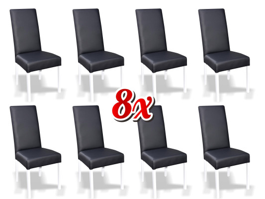 Esszimmer Stühle Leder Gruppe Garnitur Holz Set 8x Stuhl Set Sessel Garnitur Neu