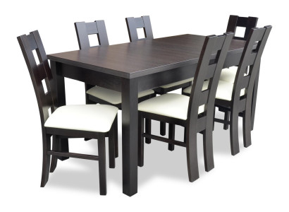 Esszimmer Design Möbel Stuhlgruppe Tisch 6 Lehn Stühle Set Garnitur Neu 7 tlg.