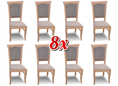 Garnitur Lehn Designer Gruppe Neu Ess 8x Stuhl Zimmer Stühle Polsterstuhl Sessel