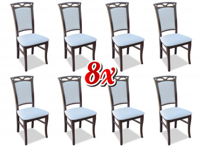 Designer Set Esszimmer Lehn Polster Sitz Stühle Garnitur Komplett K12 8x Stuhl