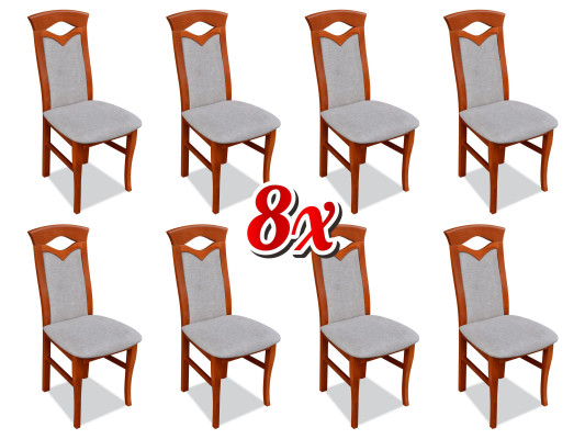 Esszimmerstuhl Holz Polster Stühle Gastro Esszimmer 8x Massivholz Sessel Möbel