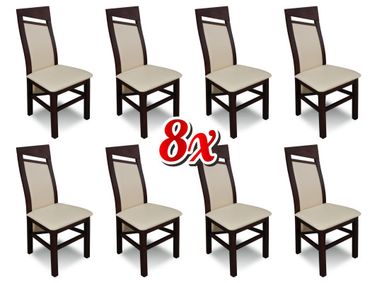Garnitur Esszimmerstuhl Holz Polster neu Esszimmer Gruppe 8 x Lehnstuhl Sessel