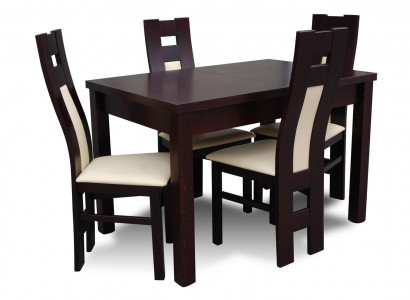 Klassische Esszimmer Garnitur Set Modern Tisch 4x Stühle Stuhl neu 5tlg. 70x120