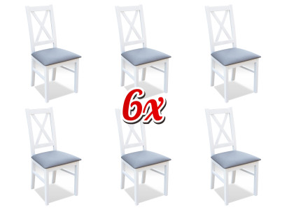 Set Holz Textil Sessel 6x Stühle Essgruppe Design Ess Zimmer Stuhl Massives Holz