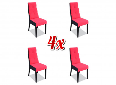 Set 4x Sessel Stuhl Design Holz Textil Polster Stühle Gastro Esszimmer Stoff Neu