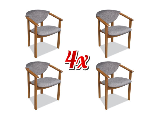 Garnitur 4x Gruppen Textil Sessel Lehn Stuhl Set Gruppe Stühle Hotel Polster