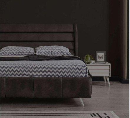 Schlafzimmer Möbel Glasschrank Designer Doppelbett Holz Nachttische 4tlg