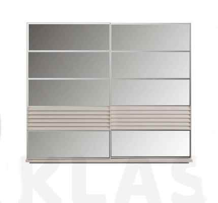 Schlafzimmer Möbel Glasschrank Designer Doppelbett Holz Nachttische 4tlg