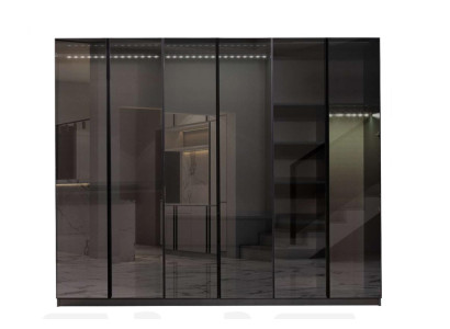 Moderner Grauer Kleiderschrank Schlafzimmer Schränke Designer Einrichtung