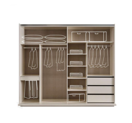 Designer Grauer Kleiderschrank Holzschrank Schlafzimmer Luxus Schränke
