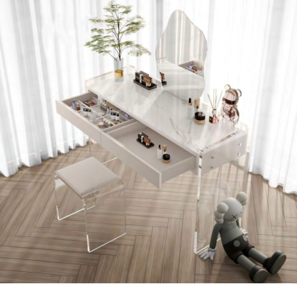 Weißer Stillvoler Schminktisch Design Schlafzimmer Schubladen Holzmöbel