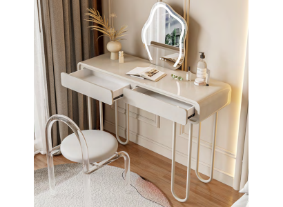 Weißer Schminktisch mit Schubladen Frisierkommode Luxus Kosmetiktisch