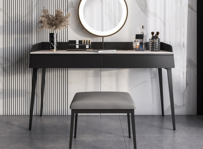 Moderner Schwarzer Schminktisch Holzkommode Designer Kosmetiktisch Neu