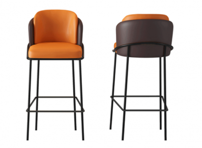 Zweifarbiger Barstuhl Designer 1-Sitzer Moderne Lehnstühle Lounge Möbel