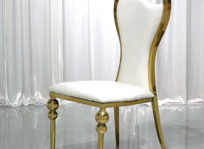 Klassischer Esszimmer Weiß-Goldener Stuhl Polsterstühle Holz Stühle Neu