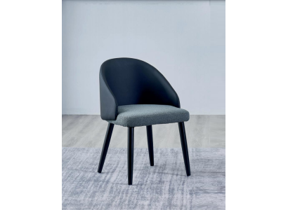 Blau-Grauer Einsitzer Luxuriöse Esszimmerstühle Design Esszimmer Stühle