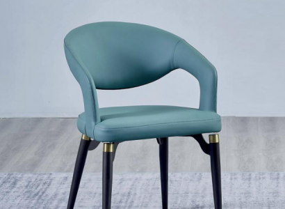 Blauer Esszimmer Stuhl Luxus 1-Sitzer Stilvolle EInsitzer Holz Stühle