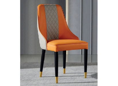 Oranger Esszimmerstuhl Holzstühle Moderne Lehnstühle ohne Armlehnen